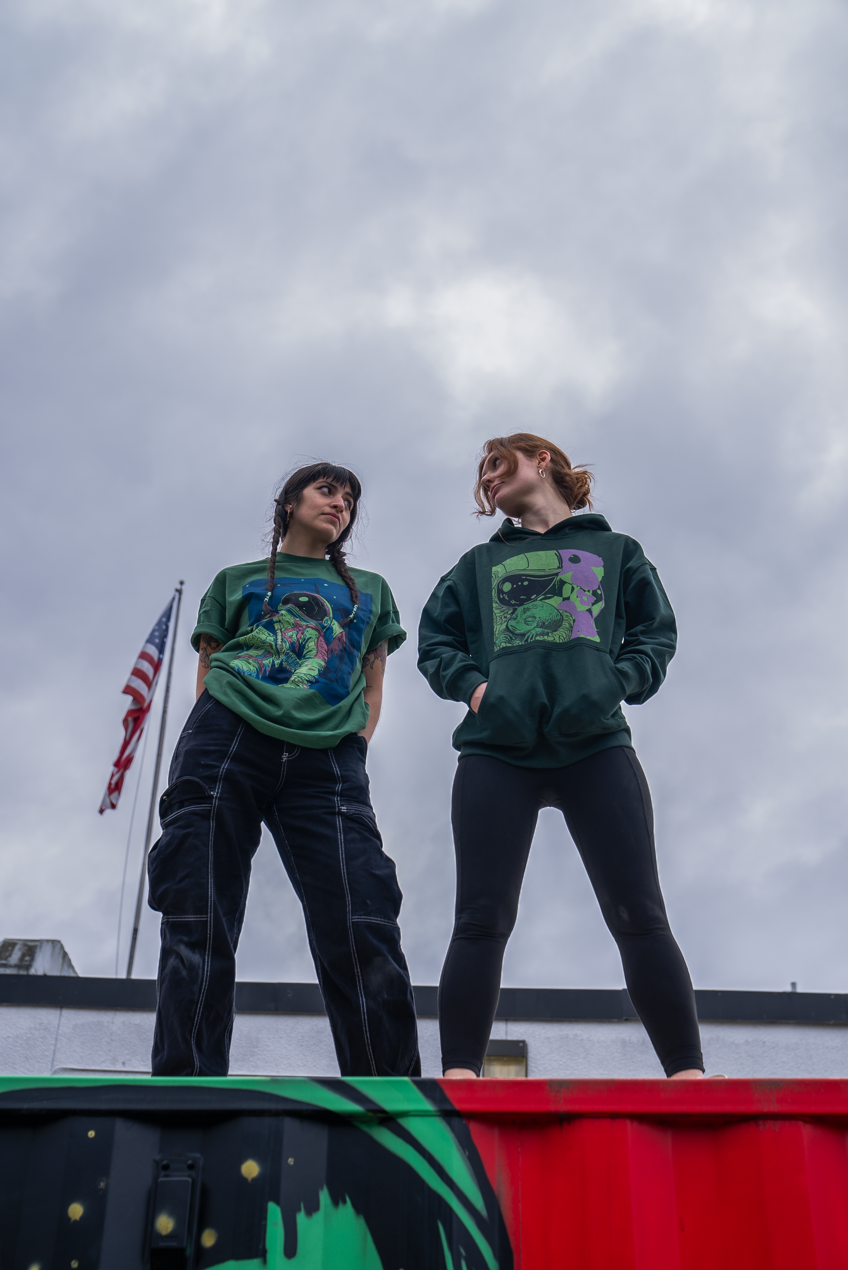 They Drift Hoodie Forest Green