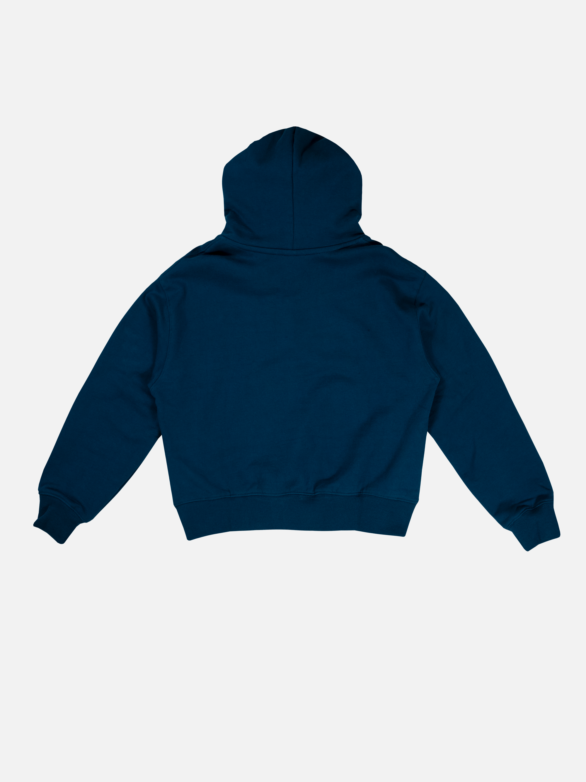 Script Arch Hoodie Navy - Cropped