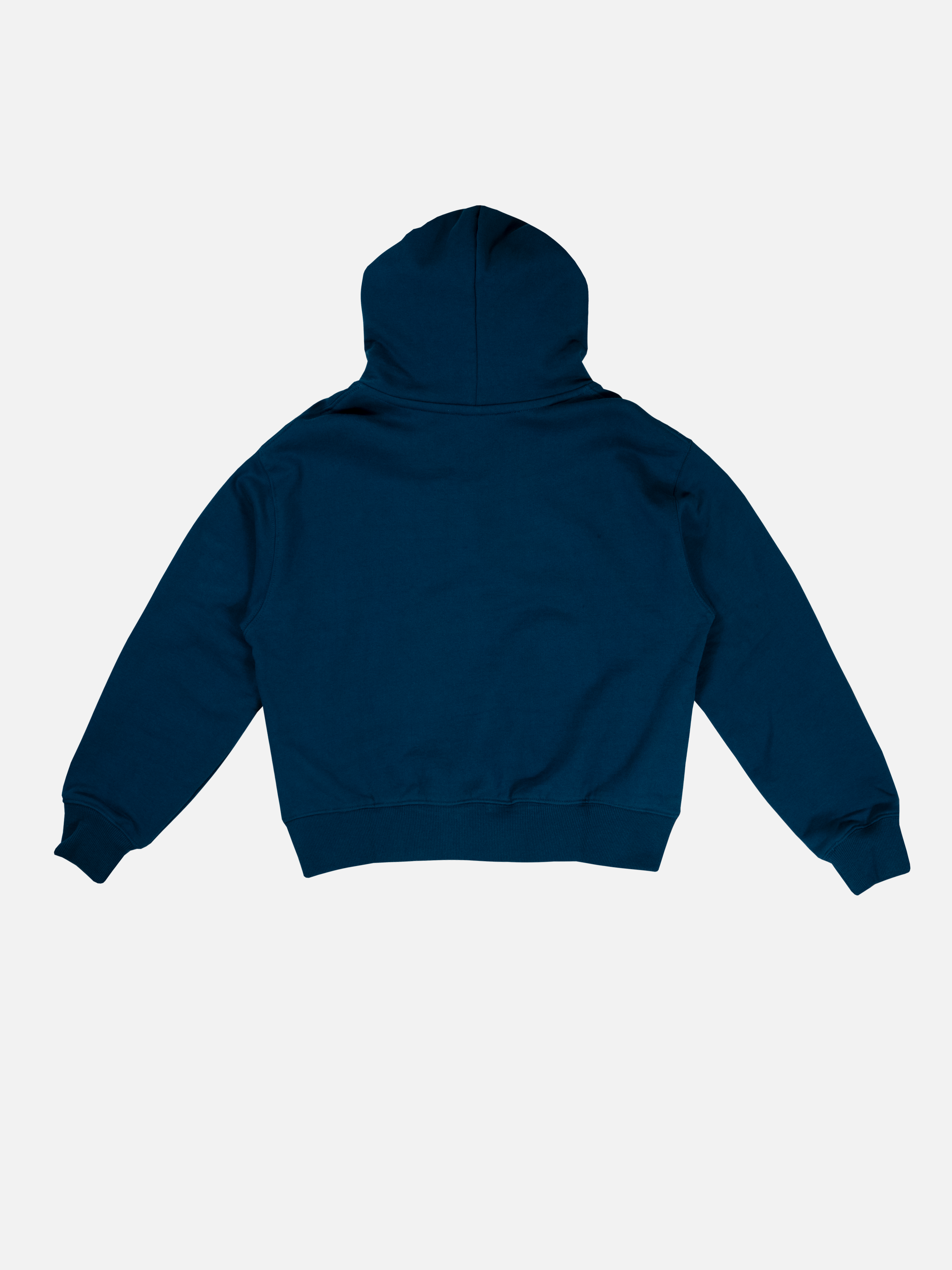 Script Arch Hoodie Navy - Cropped